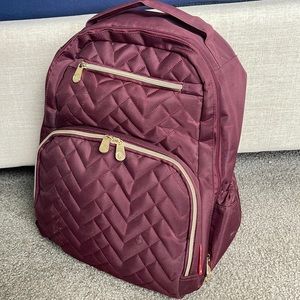 Diaper bag backpack Burgundy